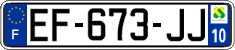 French license plate, SIV (ordinary)