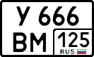License plate Russia, Cars
