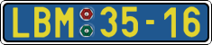 License plate of the Czech Republic, Foreign citizens and enterprises (1960)