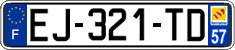 French license plate, SIV (ordinary)