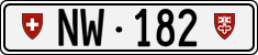 License plate of Switzerland, Cars