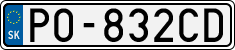 License plate of Slovakia, Cars