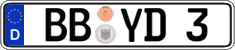 German license plate, Regular plates