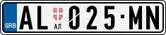 License plate of Serbia, Cars
