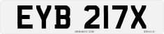 License plate of the United Kingdom, 1963 year system