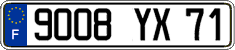 French license plate, FNI