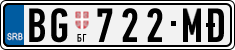 License plate of Serbia, Cars