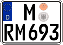 German license plate, Regular plates