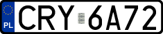 License plates of Poland, Regular car plates