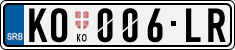 License plate of Serbia, Cars