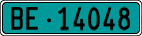 License plate of Switzerland, Agricultural vehicles (green)