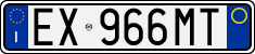 License plate of Italy, Cars (1994 year series)