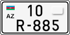 License plate of Azerbaijan, Special vehicles