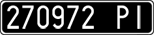 License plate of Italy, Cars (1927 year series)