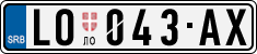 License plate of Serbia, Cars