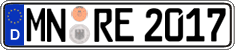 German license plate, Regular plates