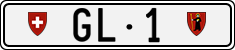 License plate of Switzerland, Cars