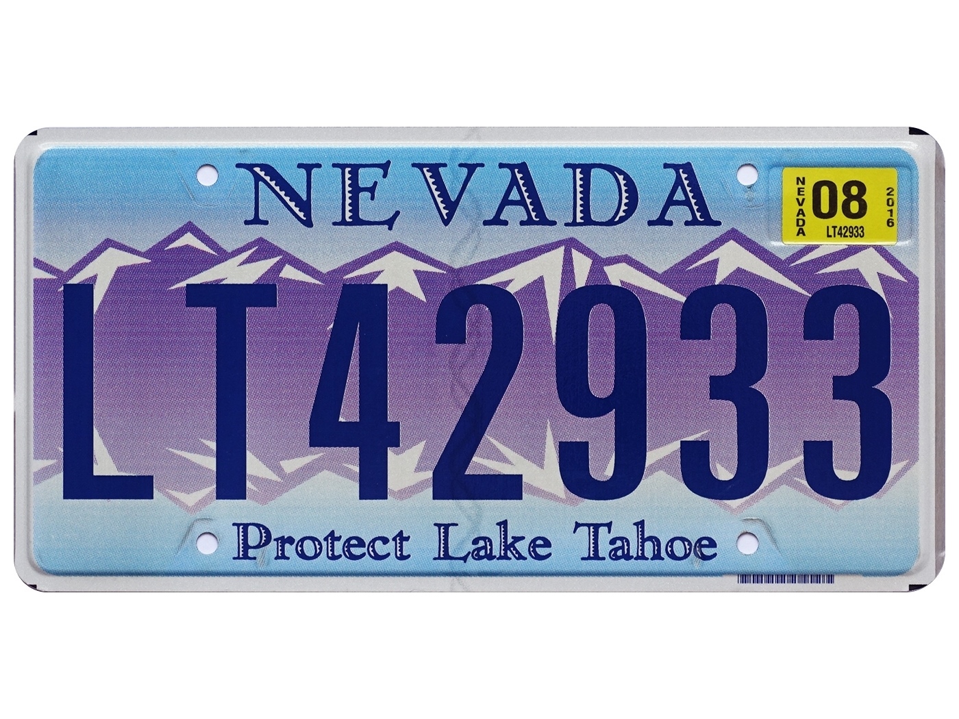 LT42933, License plate without vehicle 