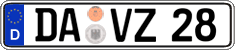 German license plate, Regular plates