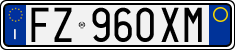 License plate of Italy, Cars (1994 year series)