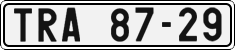 License plate of the Czech Republic, Cars (1960)