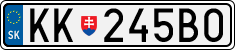 License plate of Slovakia, Cars