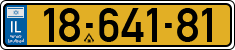 License plate of Israel, Regular plates