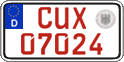 German license plate, Red license plates