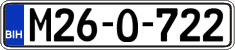 License plate of Bosnia and Herzegovina, Regular plates