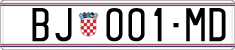 License plate of Croatia, Regular plates