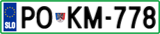 License plate of Slovenia, Cars