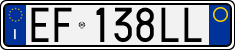 License plate of Italy, Cars (1994 year series)