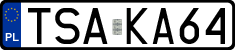 License plates of Poland, Regular car plates