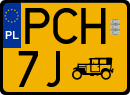License plates of Poland, Oldtimers