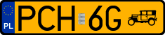 License plates of Poland, Oldtimers
