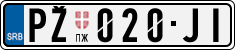 License plate of Serbia, Cars