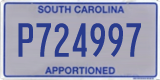 South Carolina, Apportioned (A123456)