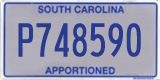 South Carolina, Apportioned (A123456)