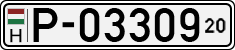 license plates of Hungary, Temporary (1990)