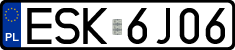 License plates of Poland, Regular car plates
