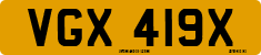 License plate of the United Kingdom, 1963 year system