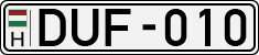 license plates of Hungary, Cars (1990)