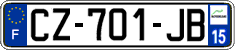 French license plate, SIV (ordinary)