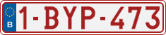 License plate of Belgium, Regular plates (2010)