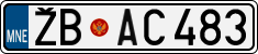 License plate of Montenegro, Cars