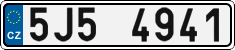 License plate of the Czech Republic, Cars (2001)