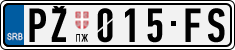 License plate of Serbia, Cars