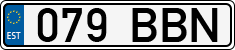 License plate of Estonia, Regular car plates