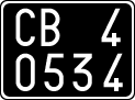License plate of Italy, Cars (1927 year series)