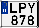 license plates of Hungary, Cars (1990)